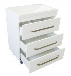 Напольная тумба под раковину Эстет Monaco ФР-00002262 60см три ящика белый